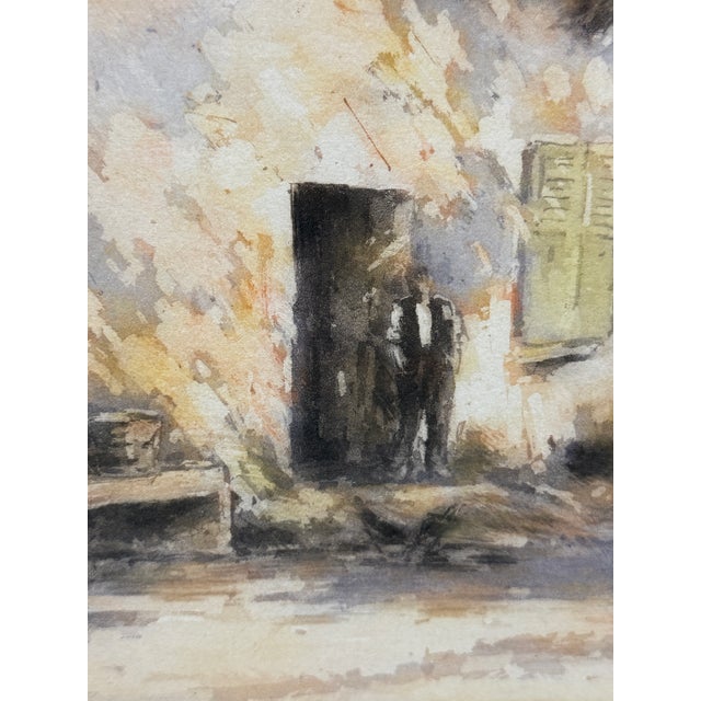 Simone Haumont La Place Du Village Et La Cour De Ferme Original Print, Signed For Sale In San Francisco - Image 6 of 12