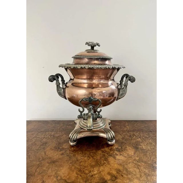 Fantastic quality antique Victorian large copper samovar having a fantastic quality antique Victorian large copper samovar...
