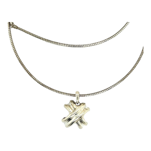 Tiffany & Co Estate X Signature Necklace Sterling Silver