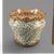 Traditional Antique Majolica Jardinière Glazed Pottery Scalloped Rim Spongeware Planter For Sale - Image 3 of 11