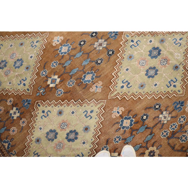 Asian Antique Zabihi Collection Khotan Rug - 10'10" x 13'7" For Sale - Image 3 of 12