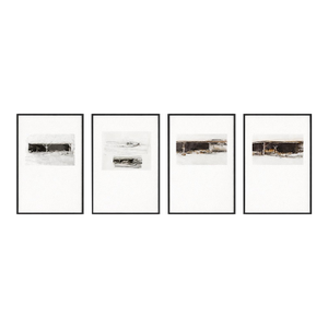Mid 20th Century Outbuilding Studies From Kuerners — Wyeth Study Series, Set of Four Float Mounted Prints, Gallery Framed (20” X 30”)