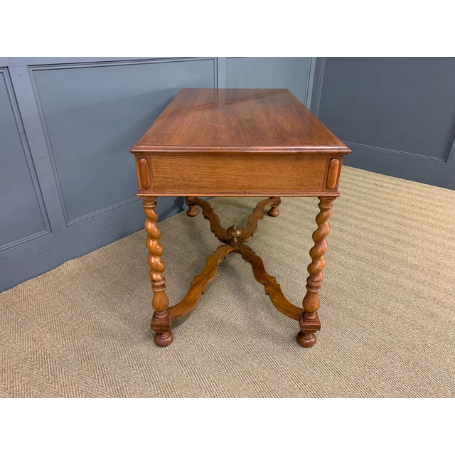 Wood Barley Twist Side Table in Walnut, 1900 For Sale - Image 7 of 17
