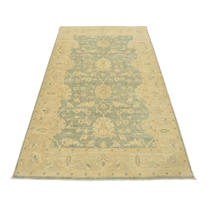 Ziegler Rug 5'2'' X 7'11'' Green Wool Traditional Hand-Knotted Oriental Carpet
