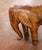 Spanish Vintage Spanish Patinated Brown Leather Elephant-Shape Footstool For Sale - Image 3 of 6
