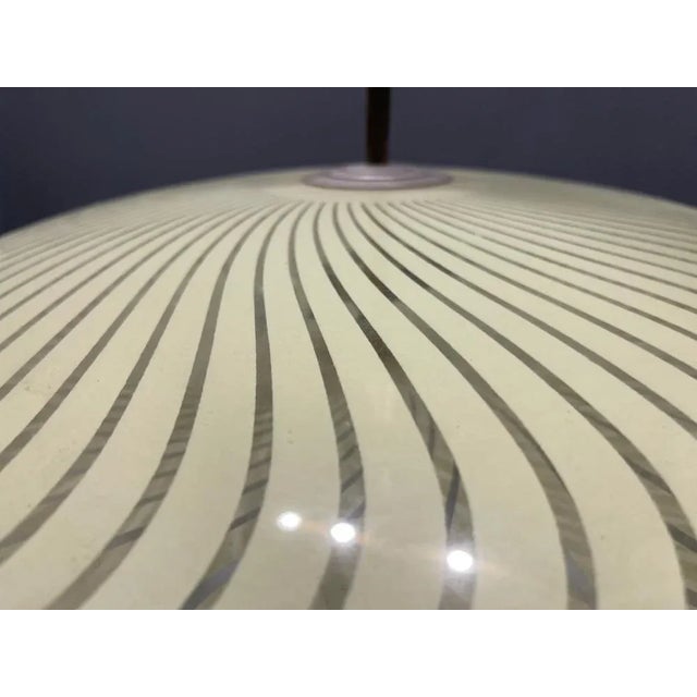 Vintage Bronze & Glass Light Pendant Light, 1950s For Sale - Image 6 of 11