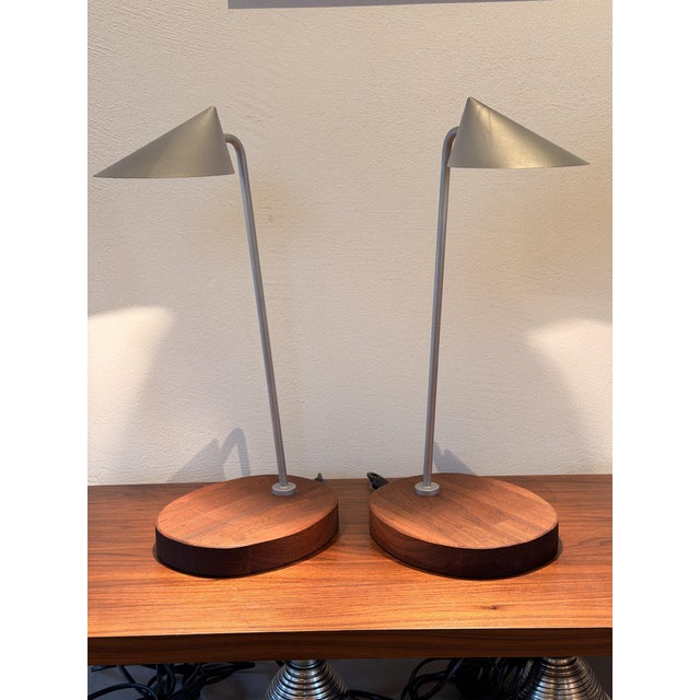 Modern Aluminum and Wooden Study Table Lamp by Jens Ammundsen for Louis Poulsen, 1990s For Sale - Image 3 of 11