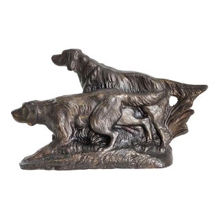 Vintage Pointer Dog Bookend or Door Stop For Sale