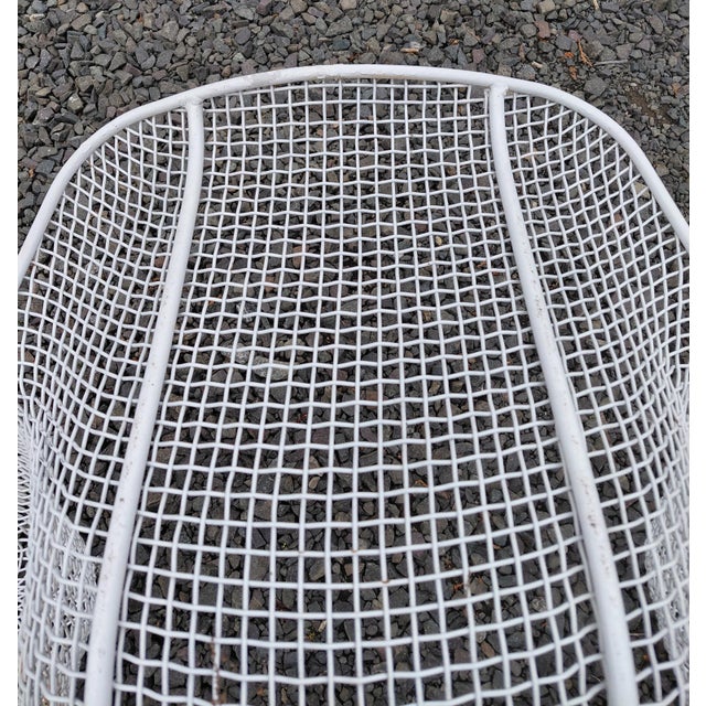 White 1950s Woodard Sculptura Arm Chairs a Pair Unmarked For Sale - Image 8 of 9