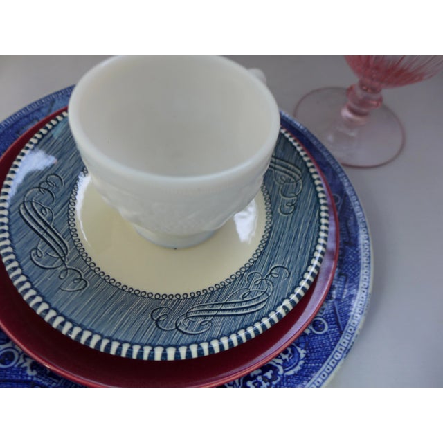 Vintage Mismatched Lunch Settings - Set of 5 For Sale - Image 4 of 7