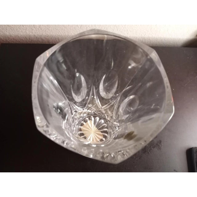 This is an EXQUISITE Capri Crystal Italy 8" Clear Crystal Vase. NEVER USED Procured at auction BOX 16