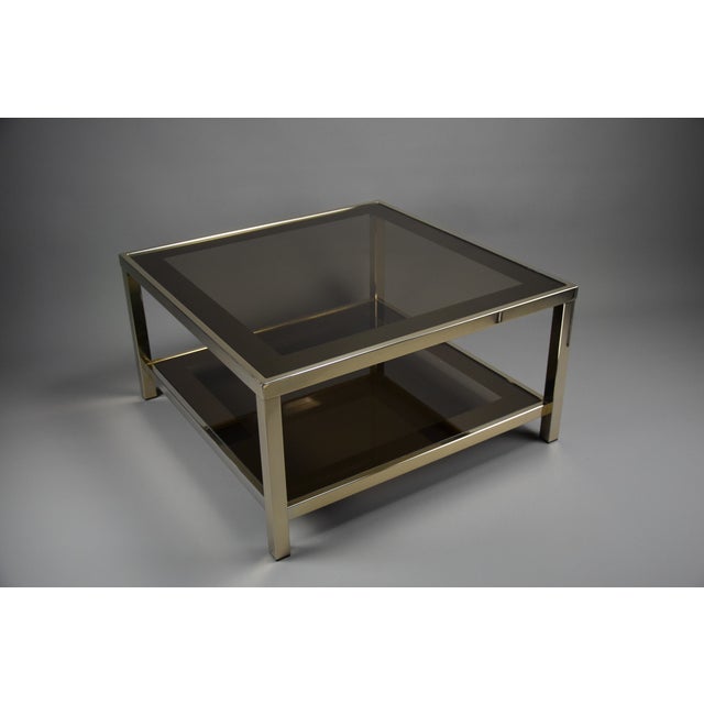 23-Karat Gold-Plated Coffee Table from Belgo Chrome, 1970s For Sale - Image 9 of 11