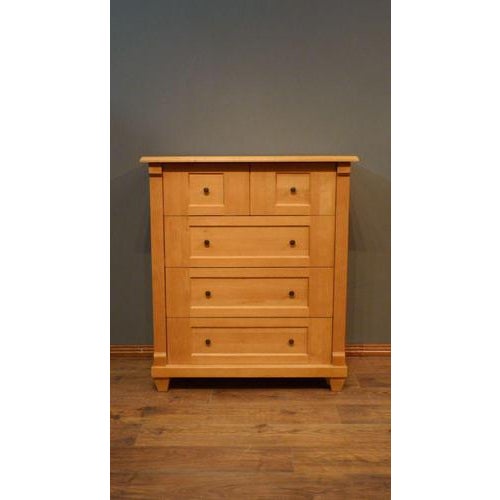 Five-Drawer Linen Chest in Alder For Sale - Image 9 of 9