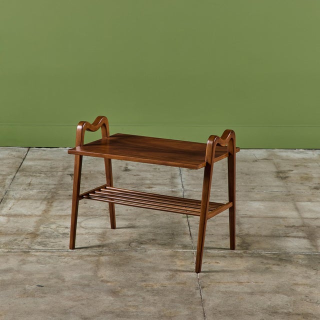 Ico Parisi Ico Parisi Style Two-Tier Side Table For Sale - Image 4 of 12