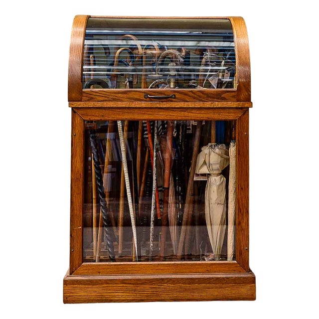 Showcase in Beech and Glass For Sale