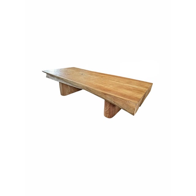 Solid Teak Wood Table Modern Organic For Sale - Image 10 of 10