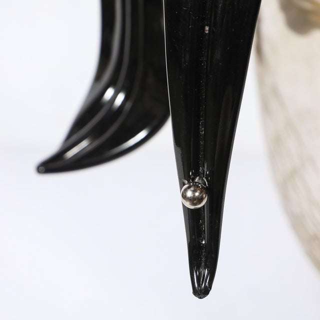 Mid 20th Century Mid-Century Expansive Leaf Form Handblown Murano Glass & 24kt Gold Fleck Uplight For Sale - Image 5 of 18