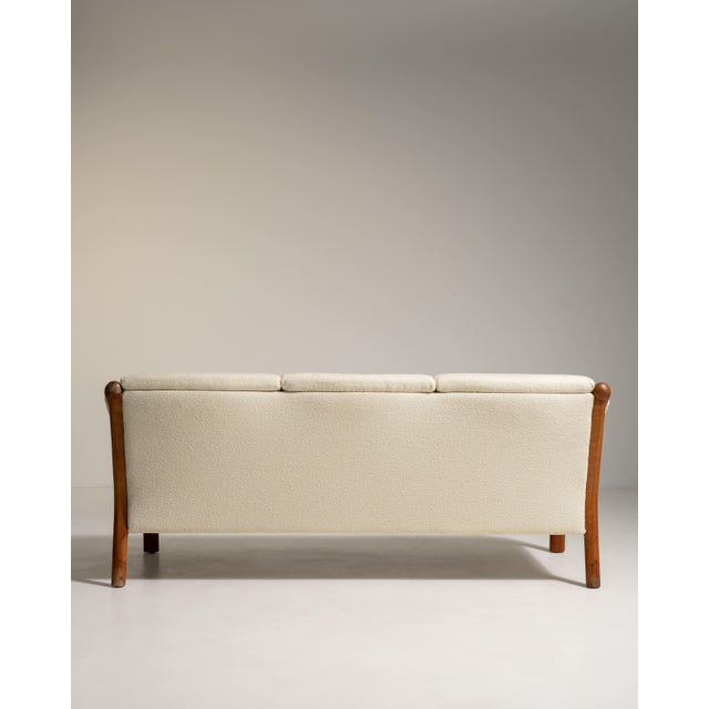 Danish Modern Bouclé Upholstered Sofa, Antique, Denmark, Circa 1970 For Sale In Greensboro - Image 6 of 11
