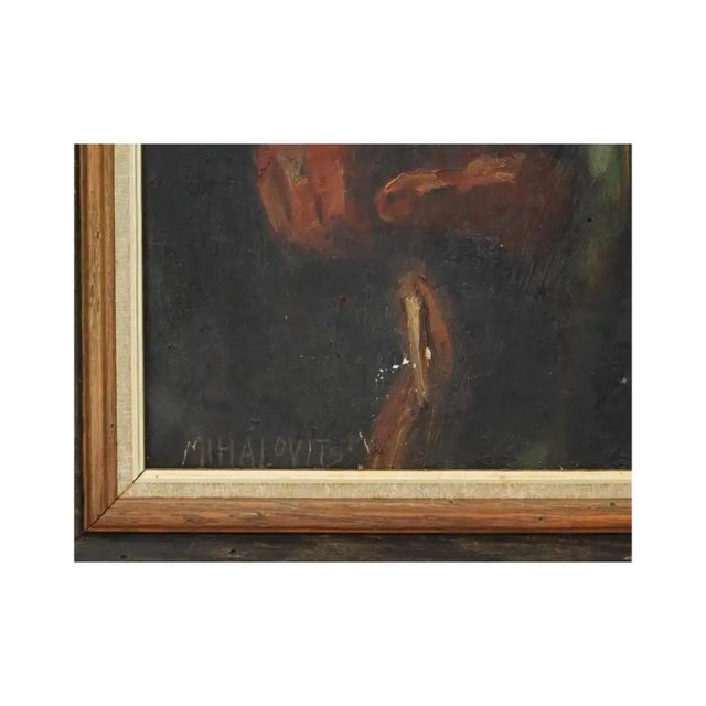 Miklos Mihalovits, Hungarian, 1888 to 1960, an oil painting on canvas, Portrait of an old Rabbi. Signed lower left....