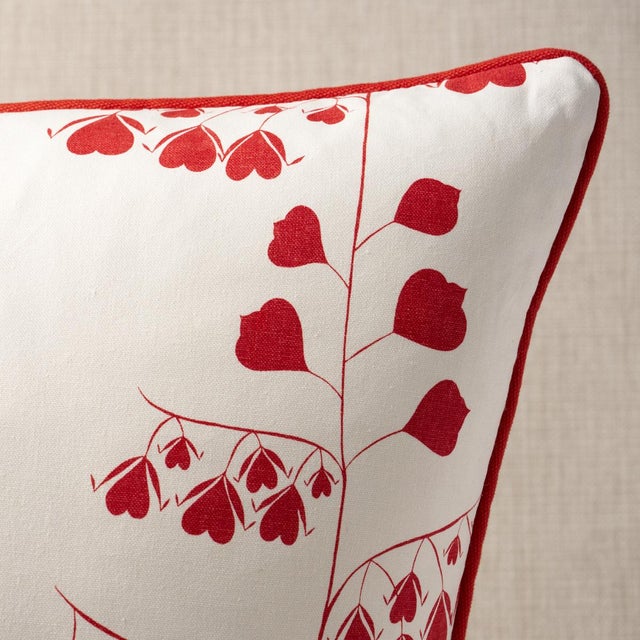 This pillow features Bleeding Hearts by Peg Norriss for Schumacher. Bleeding Hearts derives its delicate floral motif from...