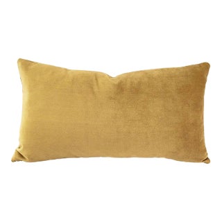 Contemporary Solid Brown Velvet Lumbar Pillow Cover For Sale