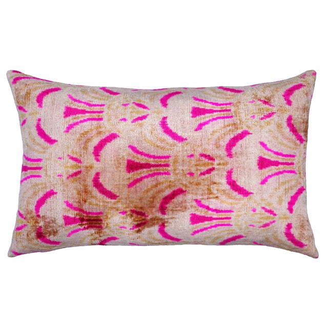 Contemporary Handmade Luxury Pink Velvet Throw Pillow + Down Insert For Sale - Image 12 of 12