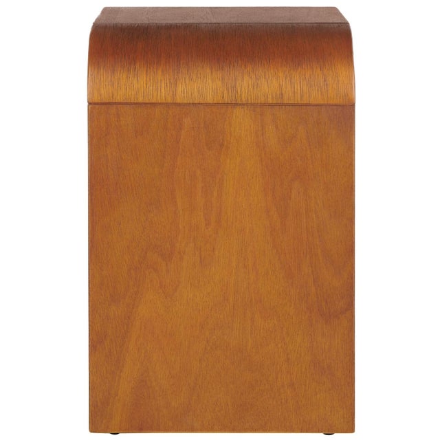 Liasonya Curved Waterfall Accent Table in Natural For Sale In Philadelphia - Image 6 of 7