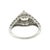 Mid-Century Modern 1930's 18 Karat White Gold Mounting With a 1.2 Carat Modern Diamond Ring For Sale - Image 3 of 5