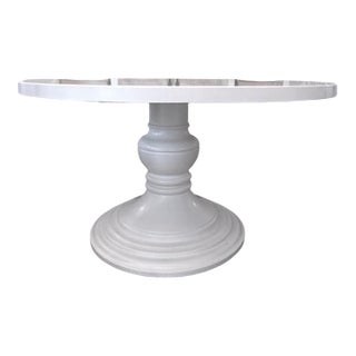 54” Round Dining Table – Super White (Benjamin Moore) For Sale