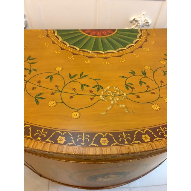Large Antique Georgian Sheraton Satinwood Hand Painted Cabinet Sideboard, 1800 For Sale - Image 12 of 18