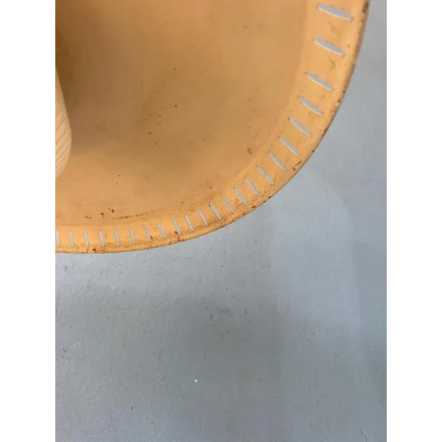 Vintage Enamel Opaline Glass Pendant Lamp from Louis Kalff For Sale - Image 10 of 11