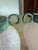 Metal Pair of Scavo Murano-Style Glass Vessels Bud Vases Pink Verdigris Metal Handles For Sale - Image 7 of 18