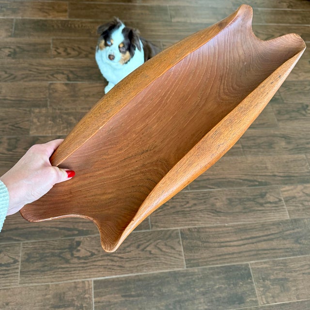 Large Mid Century Danish Modern Sculptural Teak Bowl By Aristocraft MCM Vintage GORGEOUS teak bowl. Great centerpiece,...
