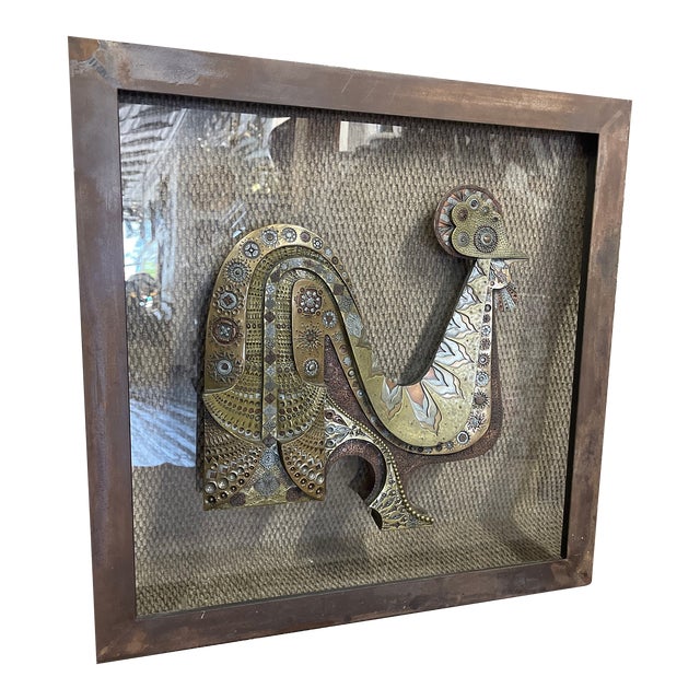 1970s Giovanni Schoeman Rooster Wall Sculpture For Sale