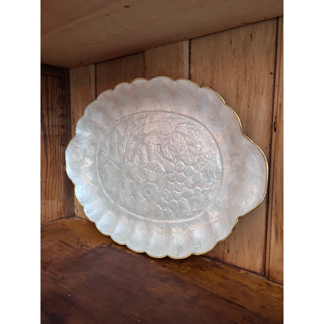 Scalloped Capiz Shell Tray With Gold Trim For Sale In Cleveland - Image 6 of 6