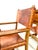 Vintage French Brutalist Castle Armchairs in Oak and Cognac Leather, 1920s, Set of 2 For Sale - Image 9 of 13