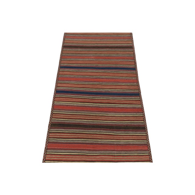 1950s 1950s Vintage Quchan Persian Kilim in Polychromatic Stripes by Rug & Kilim For Sale - Image 5 of 8