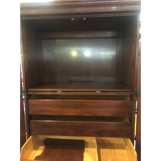 English Statton Furniture Vintage Armoire Tv Cabinet For Sale - Image 3 of 10