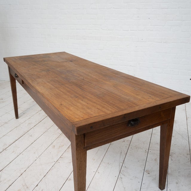 Antique Farmhouse Table in Oak, 1900 For Sale - Image 9 of 10