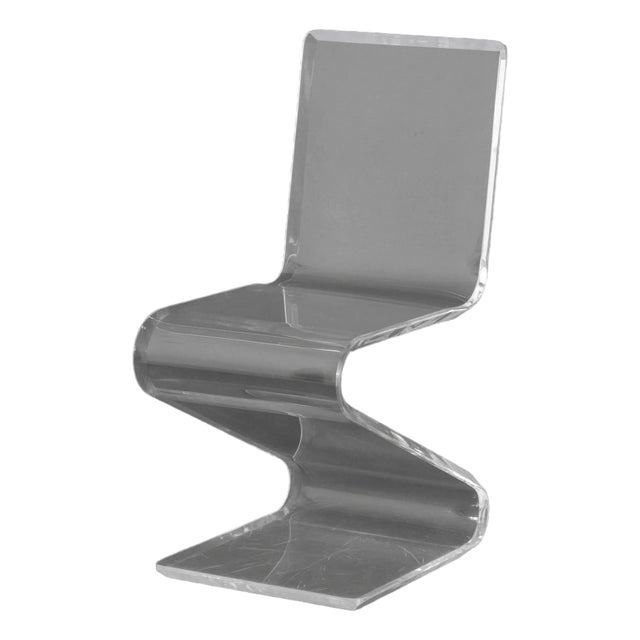 Clear Acrylic "Z" Chair For Sale