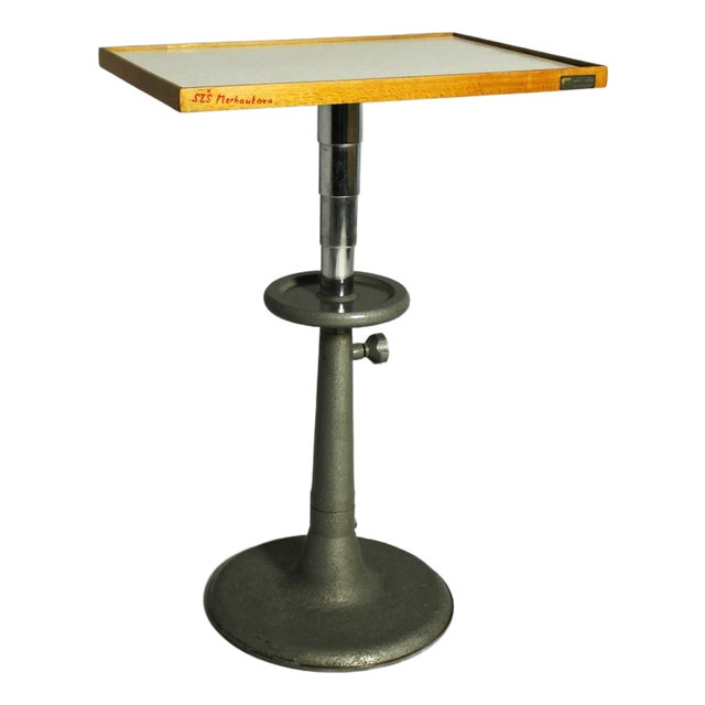 Cast Iron Telescope Laboratory Table, 1970s For Sale