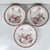 19th Century Fontange Soup Plates in Red from Sarreguemine, Set of 3 For Sale - Image 3 of 12