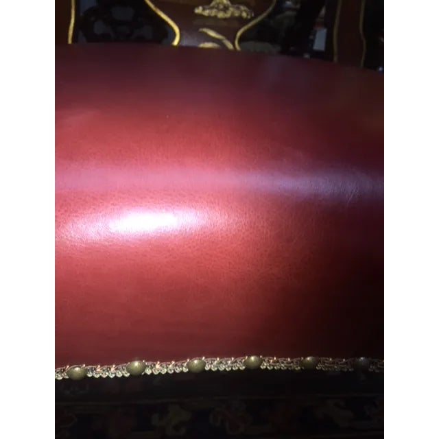 Red Chinoiserie Dining Chair For Sale - Image 4 of 13