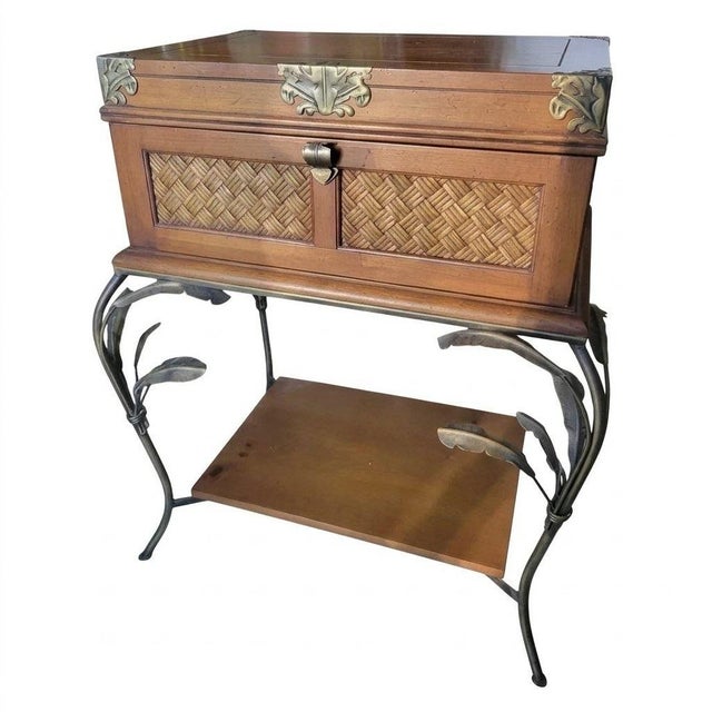 Pair of Vintage Tropical Regency Chests For Sale - Image 4 of 8