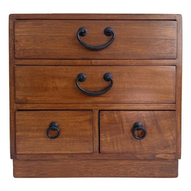 Vintage Tabletop Tansu Chest, Japan For Sale
