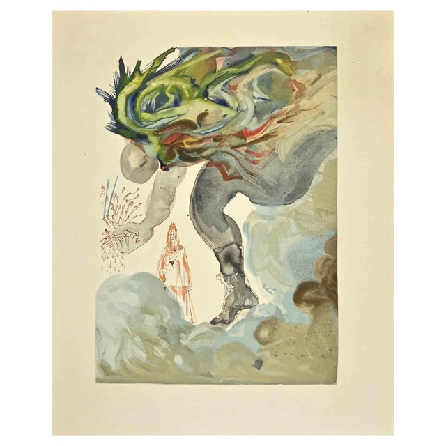 Salvador Dali, The Giants, Woodcut Print, 1964 For Sale