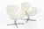 Metal White Mid Century Danish Swan Chairs by Arne Jacobsen for Fritz Hansen 1960s, 2 Avail For Sale - Image 7 of 16