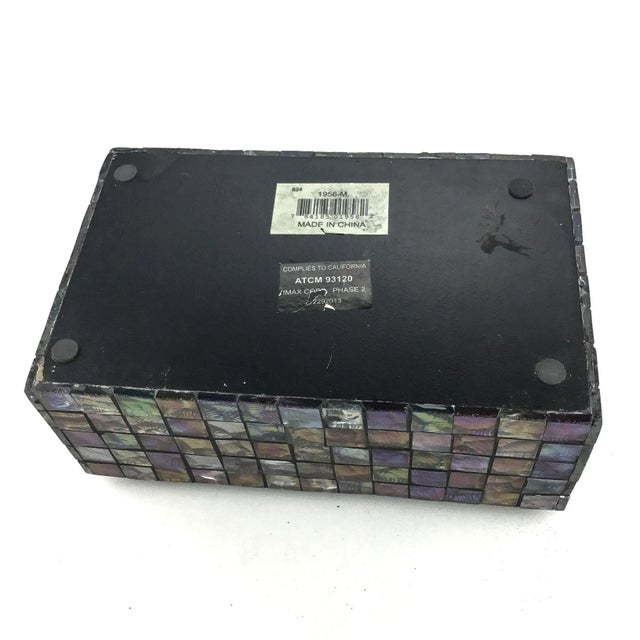 Large Glass Mosaic Lidded Trinket Treasure Chest For Sale - Image 12 of 13