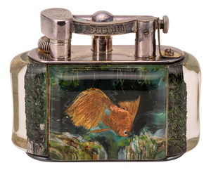 Vintage 20thc Dunhill Tropical Aquarium Table Lighter, 1960s