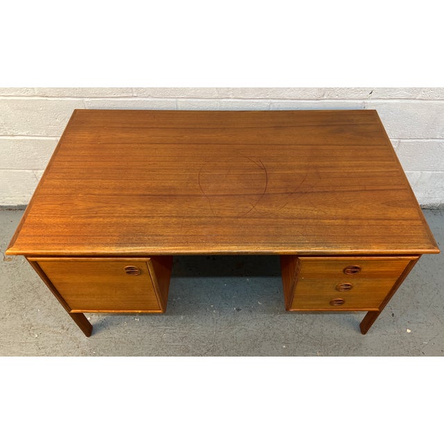 Mid-Century Teak Executive Desk by Art Furn of Denmark For Sale In New York - Image 6 of 17